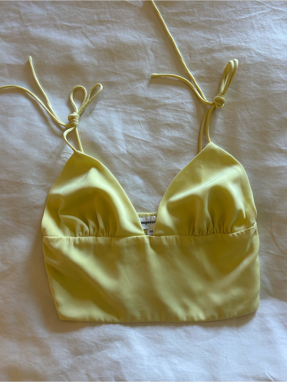 REVOLVE Pastel Yellow Tie-Adjust Camisole Bralette